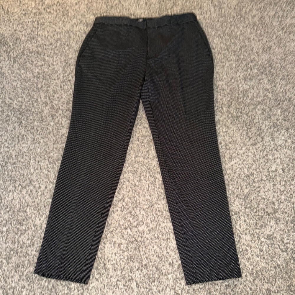 Zara Women Black White Polka Dot Dress Pants Slim Fit Trousers Size 8 EUR 40